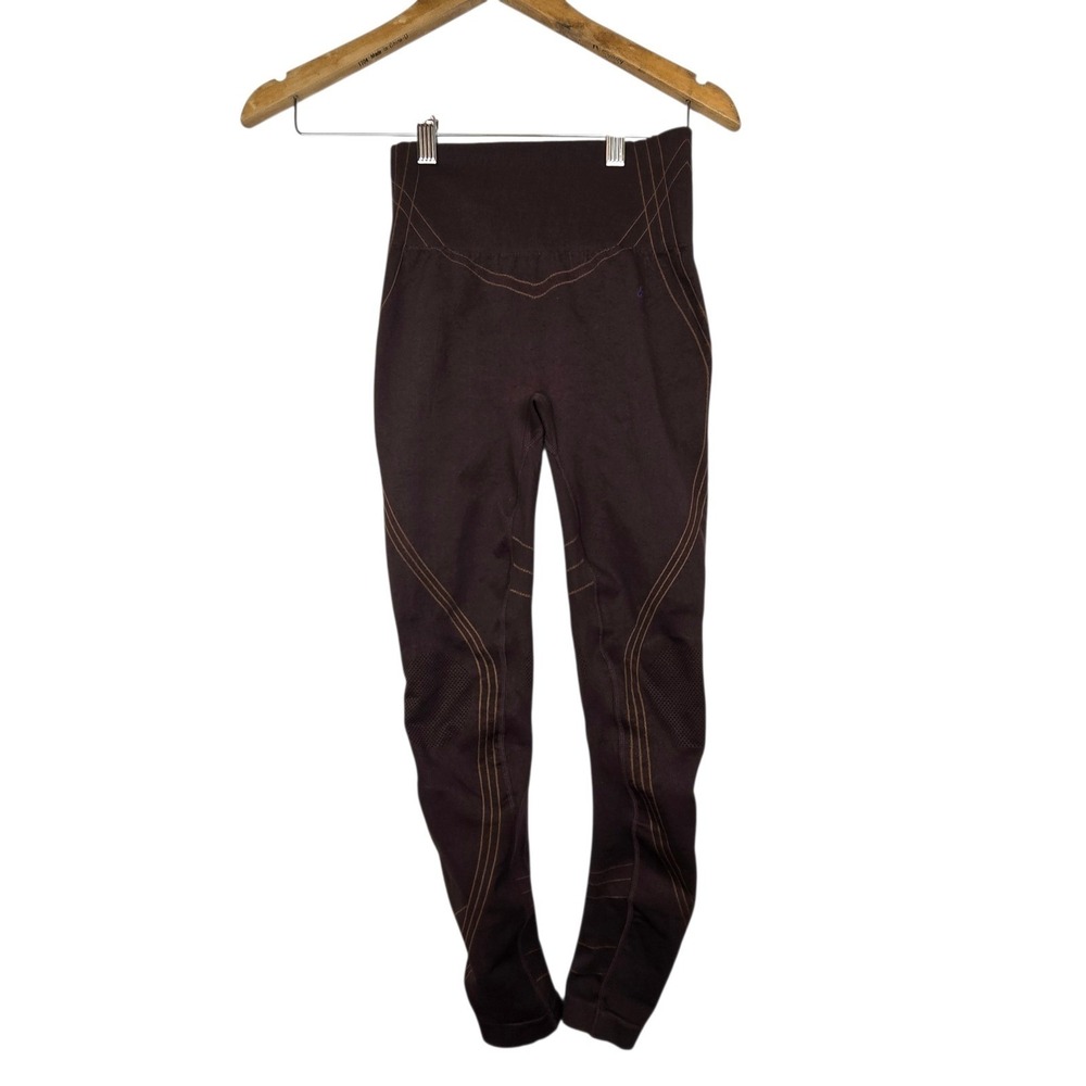 Fanka FirmFiit Seamless Leggings Chocolate Brown Scrunch sz Medium